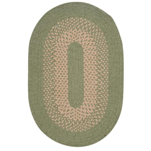 JK60R084X108 Jackson - Palm 7'x9' Rug, 75% Polypropylene/25% Wool - Oval.