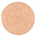 thumbnail image 1 of Colonial Mills 8' Orange and White Braided Round Area Throw Rug, 1 of 2