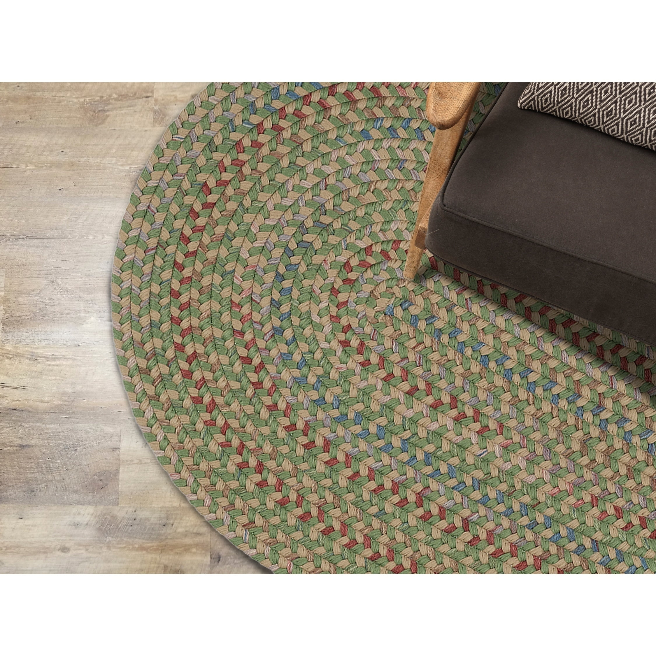 Colonial Mills Landon Way Wool Blend Indoor Braided Area Rug Army Green ...