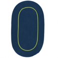 thumbnail image 1 of LF36R024X048 Lifestyle Accent Border Lightning Blue 2x4 Rug, 100% Polypropylene - Oval., 1 of 2