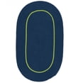 thumbnail image 1 of LF36R084X108 Lifestyle Accent Border Lightning Blue 7x9 Rug, 100% Polypropylene - Oval., 1 of 2