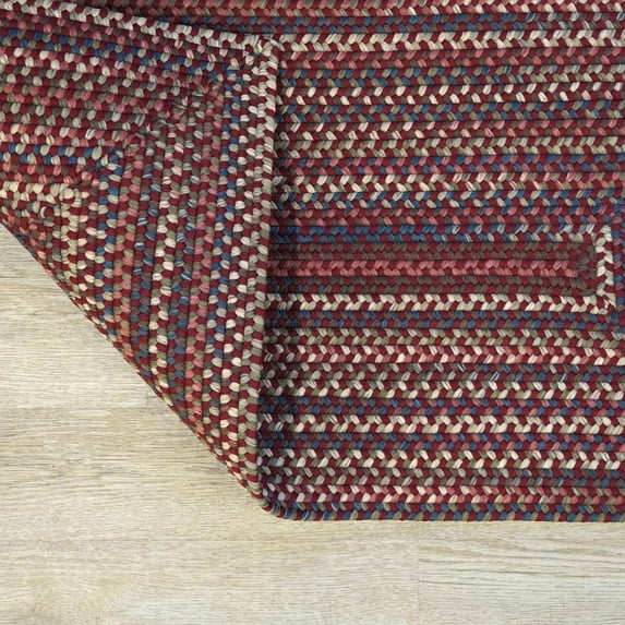 Lucid Braided Multi Square - Rusted Red 3x3 Rug