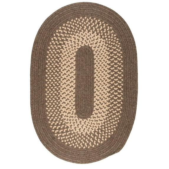 MD84R024X072 Madison - Roasted Brown 2'x6' Rug, 75% Polypropylene/25% Wool - Runner (Oval).
