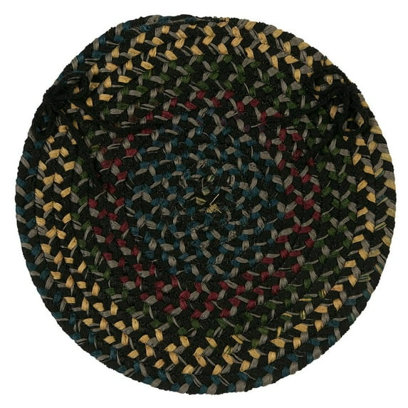 MN47R120X120 Midnight - Carbon 10 round Rug, 55% Polypropylene/35% Nylon/10% Wool - Round.