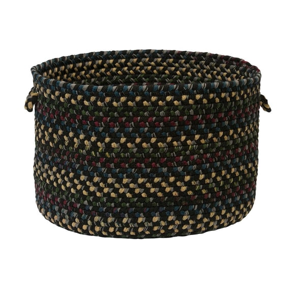 MN47A018X018 Midnight - Carbon 18"x18"x12" Basket, 55% Polypropylene/35% Nylon/10% Wool - Round.