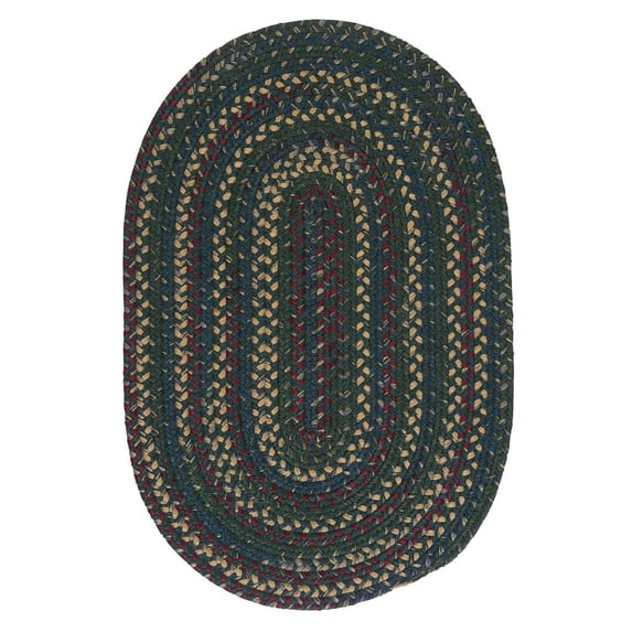 MN77R096X132 Midnight - Deep Forest 8x11 Rug, 55% Polypropylene/35% Nylon/10% Wool - Oval.