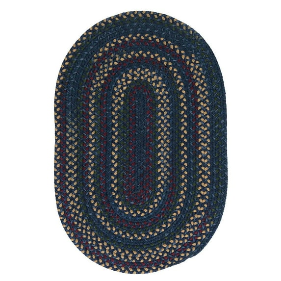 MN57R048X072 Midnight - Indigo 4x6 Rug, 55% Polypropylene/35% Nylon/10% Wool - Oval.