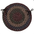 thumbnail image 1 of Colonial Mills 15" Brown, Blue and Red Handmade Braided Chair Pad, 1 of 2