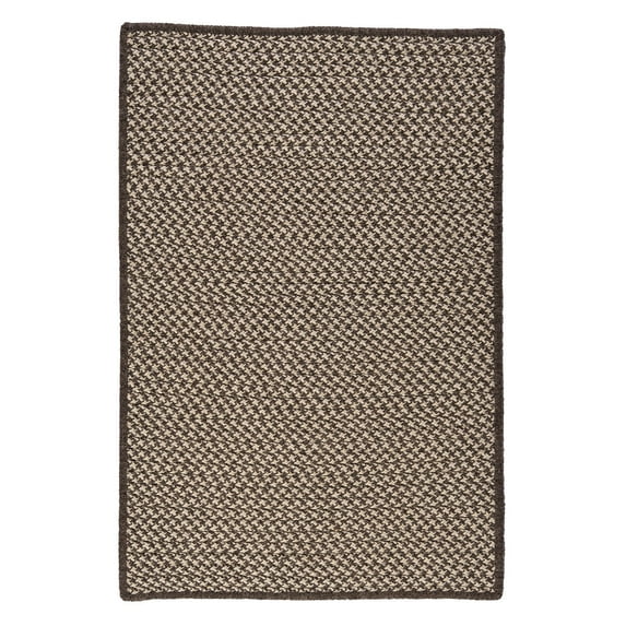 Natural Wool Houndstooth - Espresso 12'x15'
