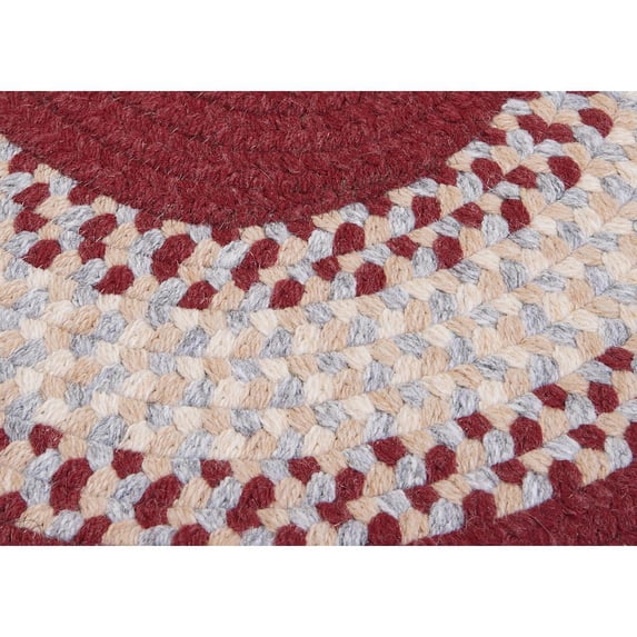 Colonial Mills 1.1' x 1.4' Berry Red and White Traditional Area Throw Rug Sample