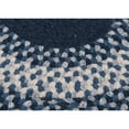 thumbnail image 1 of 3' Navy Blue and Gray Braided Round Reversible Throw Rug, 1 of 4