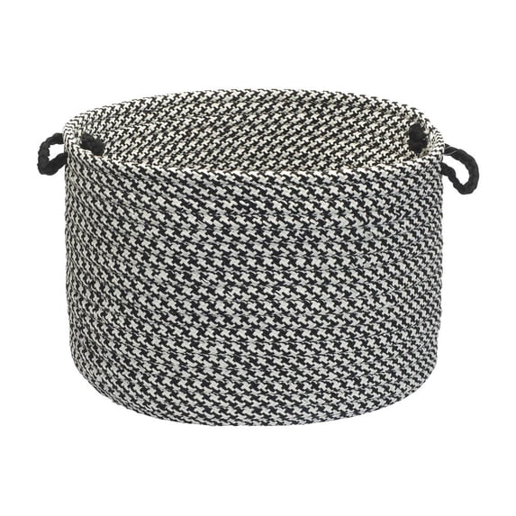 OT49R132X132S Outdoor Houndstooth Tweed - Black 11' square Rug, 100% Polypropylene - Square.