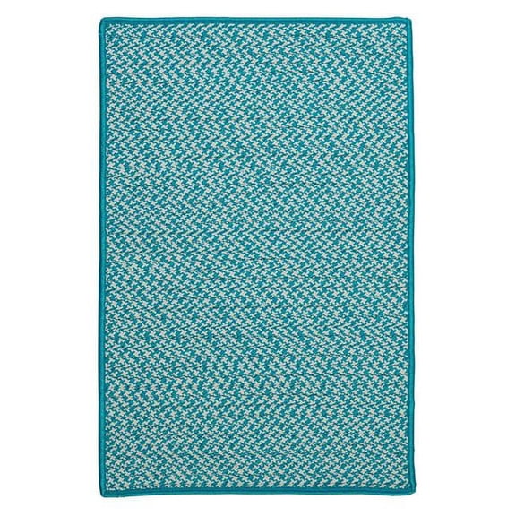 OT57R132X132S Outdoor Houndstooth Tweed - Turquoise 11' square Rug, 100% Polypropylene - Square.