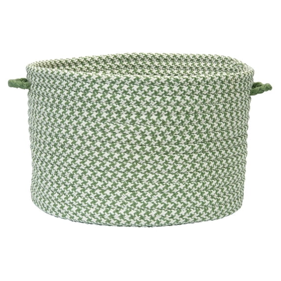OT68R132X132S Outdoor Houndstooth Tweed - Leaf Green 11' square Rug, 100% Polypropylene - Square.