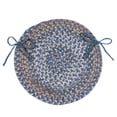 thumbnail image 1 of Colonial Mills 15" Blue, Gray and Brown Handmade Braided Chair Pad, 1 of 2