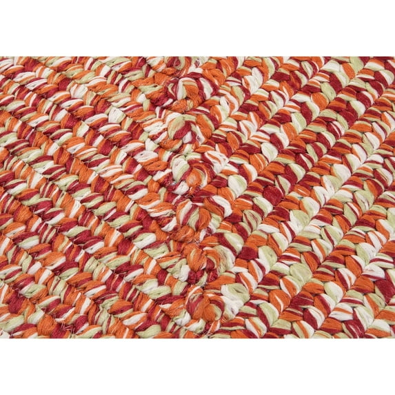 Colonial Mills Ocean's Edge Braided Indoor/ Outdoor Area Rug Sunset Orange 2' x 10' Runner 10' Runner Rectangle