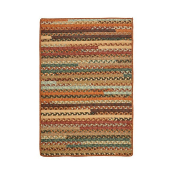 Olivera Warm Chestnut Braided Kitchen Rug - Size: Oval 7' x 9'