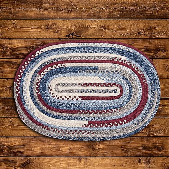 Colonial Mills Olivera Rectangle Braided Multi Area Rug 6x6