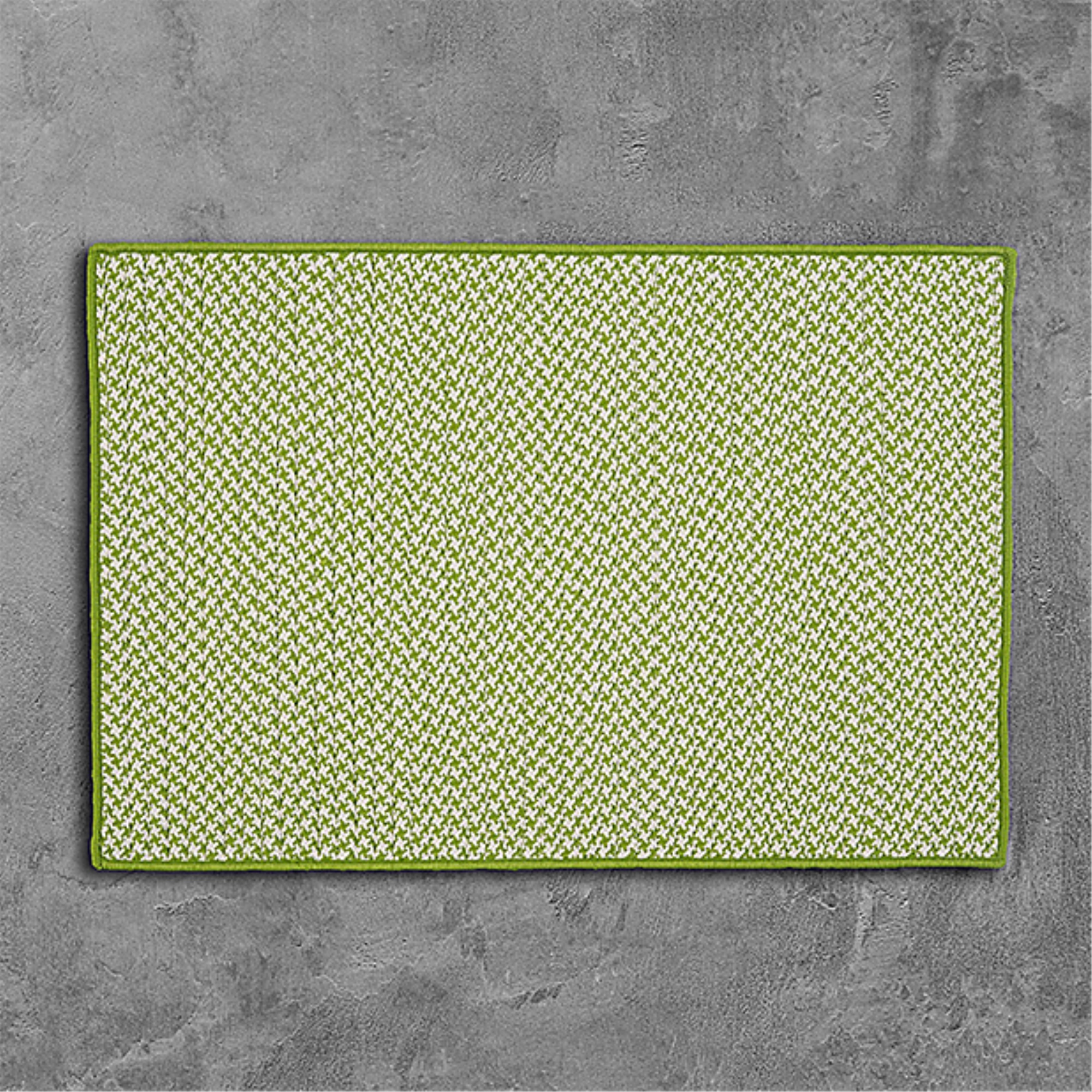 Colonial Mills Outdoor Houndstooth Tweed - Lime 8'x11' - image 1 of 2