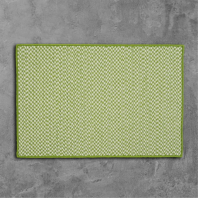 Colonial Mills Outdoor Houndstooth Tweed - Lime 8'x11'