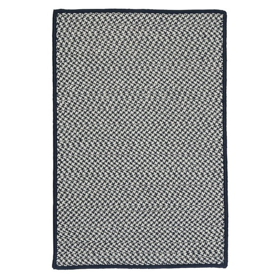 Colonial Mills 4' x 6' Black and White Reversible Handmade Braided Rectangular Area Throw Rug Runner
