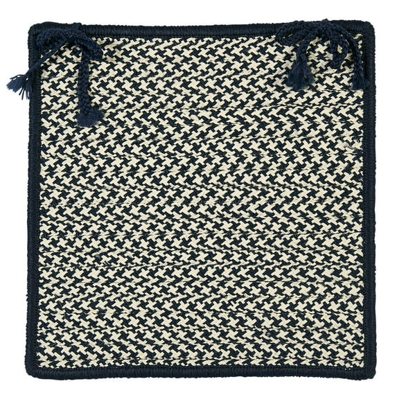 Outdoor Houndstooth Tweed - Navy sample swatch