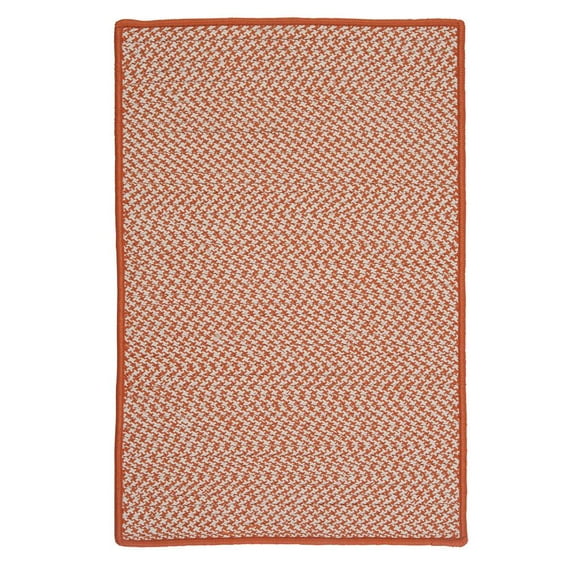 OT19R048X048S Outdoor Houndstooth Tweed - Orange 4 square Rug, 100% Polypropylene - Square.