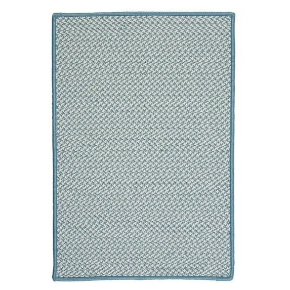 OT56R048X048S Outdoor Houndstooth Tweed - Sea Blue 4 square Rug, 100% Polypropylene - Square.