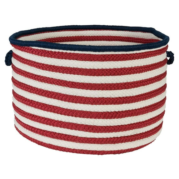 PE75A018X018 Patriot Basket - Red White & Blue 18"x18"x12" Basket, 100% Polypropylene - Round.
