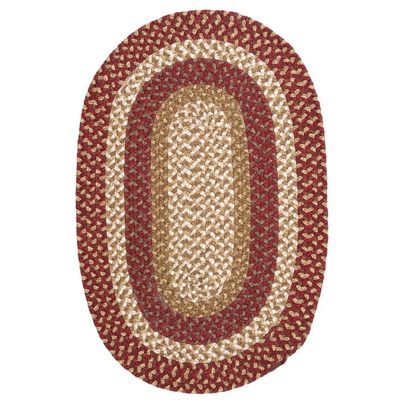 Colonial Mills PatternMade Braided Red Area Rug 14"x14"x10"