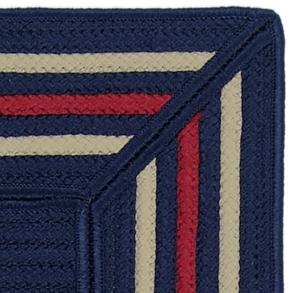 Colonial Mills 9' x 12' Navy Blue and Red All Purpose Handmade Reversible Rectangular Mudroom Area