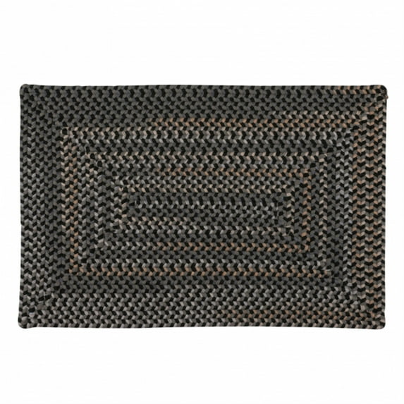 PT88R120X168R Pinto - Black 10x14 Rug, 70% Polypropylene/30% Wool - Rectangle.
