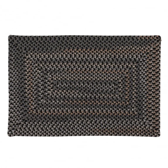 PT88R024X108R Pinto - Black 2x9 Rug, 70% Polypropylene/30% Wool - Rectangle.