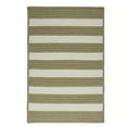 thumbnail image 1 of Colonial Mills 2' x 12' Green and White Handmade Rectangular Striped Runner Rug, 1 of 3
