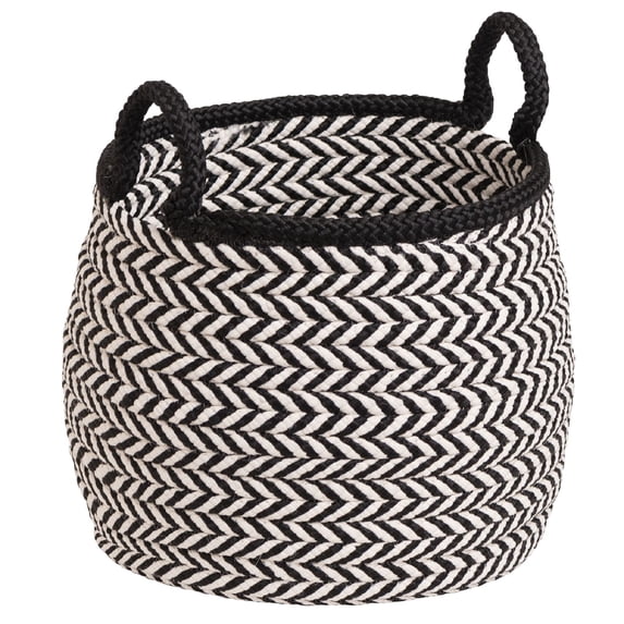 Colonial Mills Prevé Indoor/Outdoor Basket - White & Black 15"x15"x15"