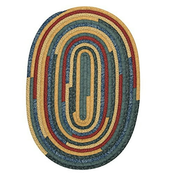 Colonial Mills Quilter'S Choice Braided Blue Area Rug 10x10