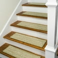 thumbnail image 1 of Colonial Mills RY29A008X028S-7 8 x 28 in. Monterey Wool Tweed Stair Tread Mats, Green - Set of 7, 1 of 3