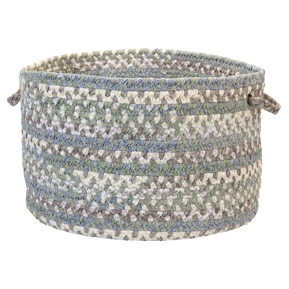 Rag-Time Cotton Blend Sea Foam 14"x10" Utility Basket