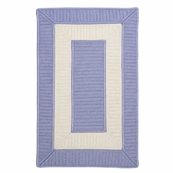 Colonial Mills 3' x 5' Purple and White Braided Rectangular Area Throw Rug