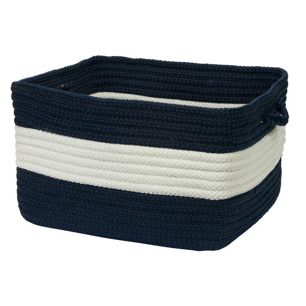 Navy Rope Walk Square Utility Basket