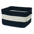 thumbnail image 1 of Colonial Mills 14" Navy Blue Coastal Square Braided Storage Basket, 1 of 5