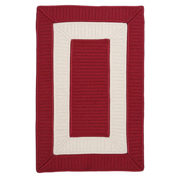 Colonial Mills Rope Walk Braided Red Area Rug 4x4