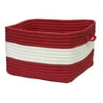 thumbnail image 1 of 17" Red and White Traditional Style Rectangular Area Throw Rug Sample, 1 of 3