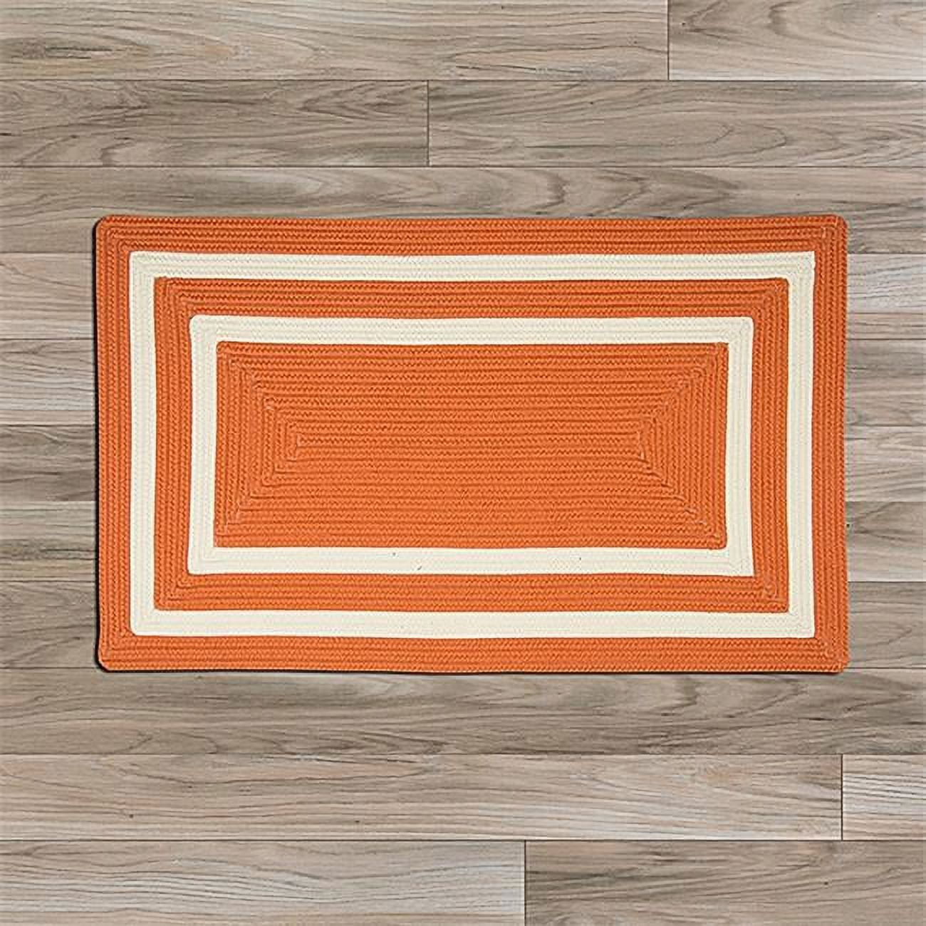 Colonial Mills Rug  2 x 8 ft. La Playa Braided Rug Tangerine