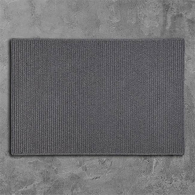 Colonial Mills Rug  9 x 12 ft. Sunbrella Solid Braided Rug Granite