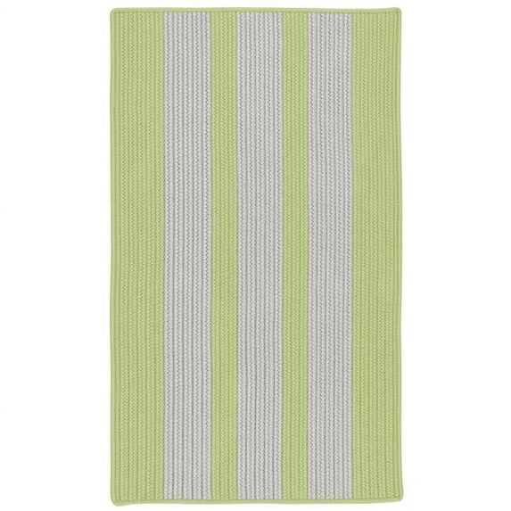 Colonial Mills Rug Everglades Vertical Stripe Braided Area Rug Horizon Green - 8 x 11 ft.