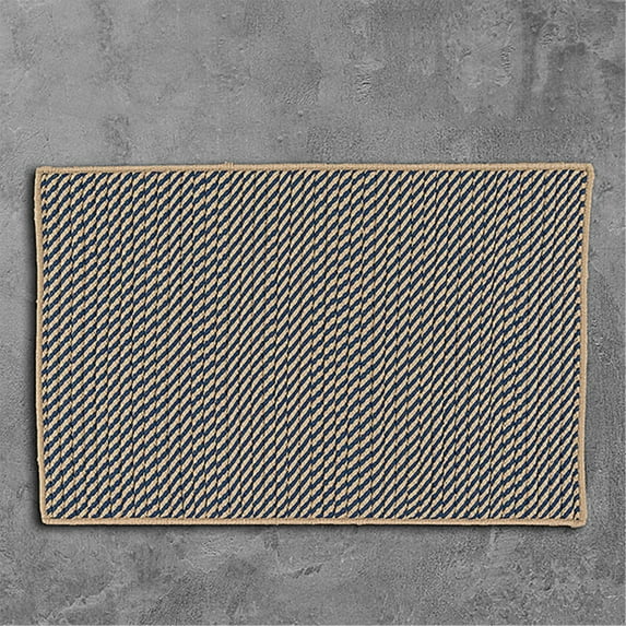 10' x 13' Blue and Beige Rectangular Area Throw Rug
