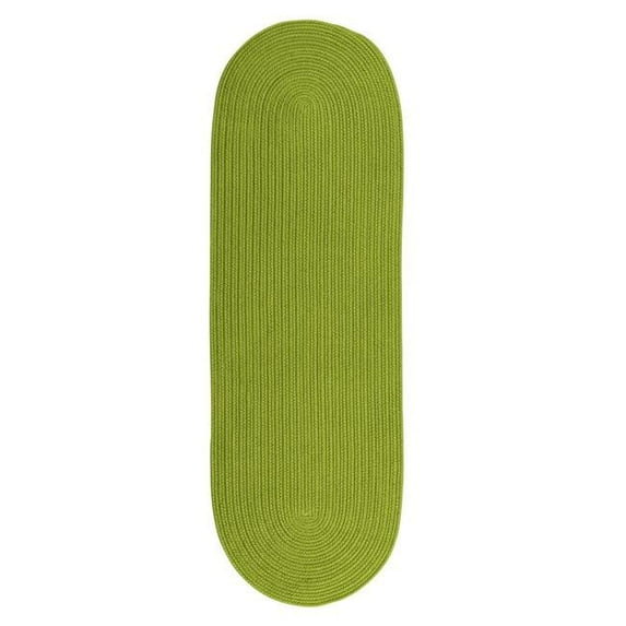 Colonial Mills Rug Reversible Flat-Braid Oval Braided Runner Lime - 2 ft. 4 in. x 13 ft.
