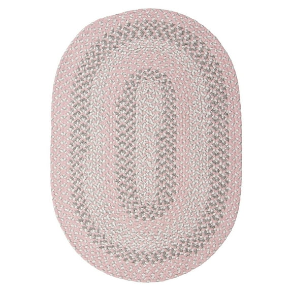 Colonial Mills Rug SY03R144X180 12 x 15 ft. Sidney Nursery Braided Rug Petal Grey