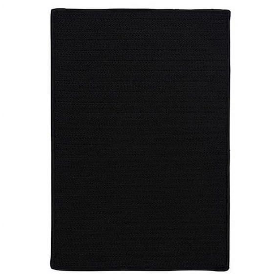 Colonial Mills Rug Simply Home Solid - Black 8 ft. Square Braided Rug